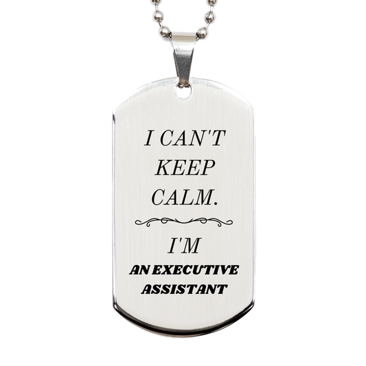 executive assistant engraved silver dog tag confidence and inspiration for graduation birthday or special occasions