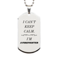 firefighter engraved silver dog tag i cant keep calm gift for him birthday graduation veterans day unique firefighter appreciation accessories