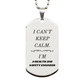 unique silver dog tag for health and safety engineer i cant keep calm