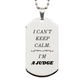 judge engraved silver dog tag unique gift for veterans day and graduation i cant keep calm
