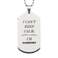 linguist engraved silver dog tag i cant keep calm perfect gift for language enthusiasts graduation birthday holidays christmas confidence boosting accessory