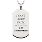 magistrate silver dog tag i cant keep calm engraved necklace for the proud and confident perfect gift for veterans day birthday christmas