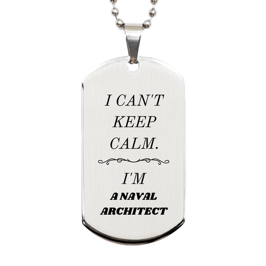 naval architect engraved silver dog tag unique gift for graduation birthday or veterans day to show confidence and inspiration