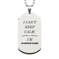 office clerk engraved silver dog tag unique gift for graduation or christmas i cant keep calm