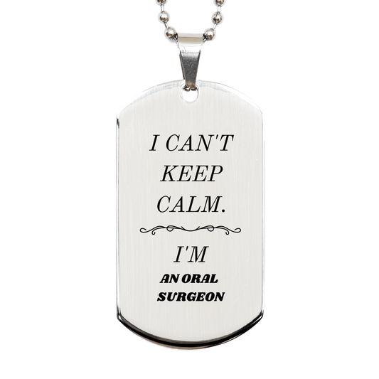 oral surgeon engraved silver dog tag unique gift for oral surgeon graduation and veterans day