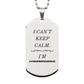 paraprofessional engraved silver dog tag i cant keep calm unique gift for graduation birthday veterans day confidence hope inspirational