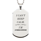 engraved silver dog tag for parole officer i cant keep calm unique gift for birthday christmas graduation veterans day inspirational confidence
