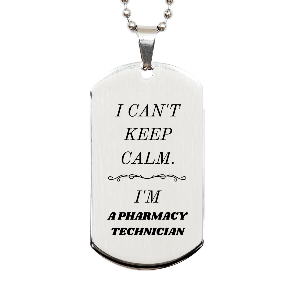 pharmacy technician engraved silver dog tag i cant keep calm pharmacy technician unique gift for pharmacy technician graduation or birthday celebration