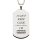 engraved silver dog tag physical therapist gift i cant keep calm unique confidence inspirational birthday present for pt graduates