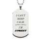 engraved priest silver dog tag inspirational gift for christmas graduation and veterans day i cant keep calm