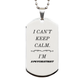 psychiatrist engraved silver dog tag i cant keep calm inspirational gift for mental health awareness veterans day graduation