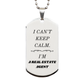 real estate agent engraved silver dog tag unique gift for the confident professional on birthday christmas graduation i cant keep calm
