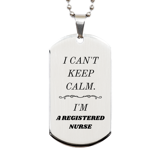unique engraved silver dog tag for registered nurse i cant keep calm im a dedicated nurse perfect gift for graduation birthday or christmas