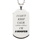 unique silver dog tag for roofer i cant keep calm perfect gift for christmas birthday graduation confidence booster