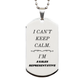 sales representative engraved silver dog tag i cant keep calm confidence inspirational gift for birthday and graduation