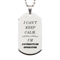 streetcar operator engraved silver dog tag i cant keep calm perfect gift for birthday christmas and graduation confidence booster