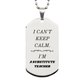 engraved silver dog tag for substitutes i cant keep calm im a sub teacher perfect gift for graduation christmas and veterans day