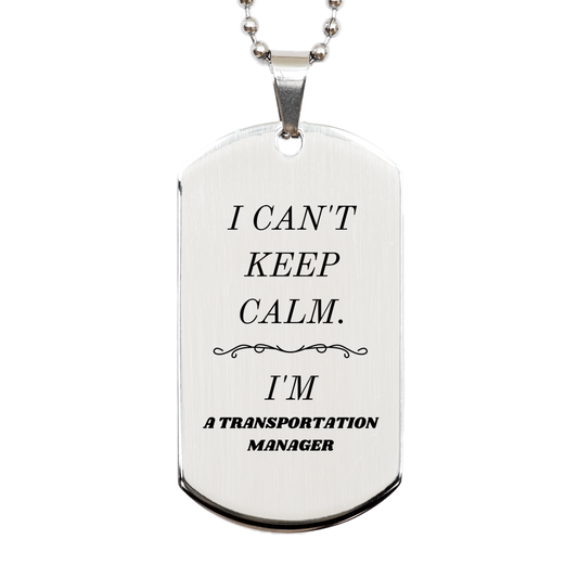 transportation manager unique engraved silver dog tag for birthday gift confidence and inspirational hope for veterans day and christmas
