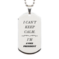 vice president unique engraved silver dog tag i cant keep calm birthday gift for him