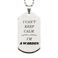 unique warden engraved silver dog tag perfect for birthday and graduation gifts i cant keep calm