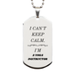 yoga instructor engraved silver dog tag for confidence and inspiration