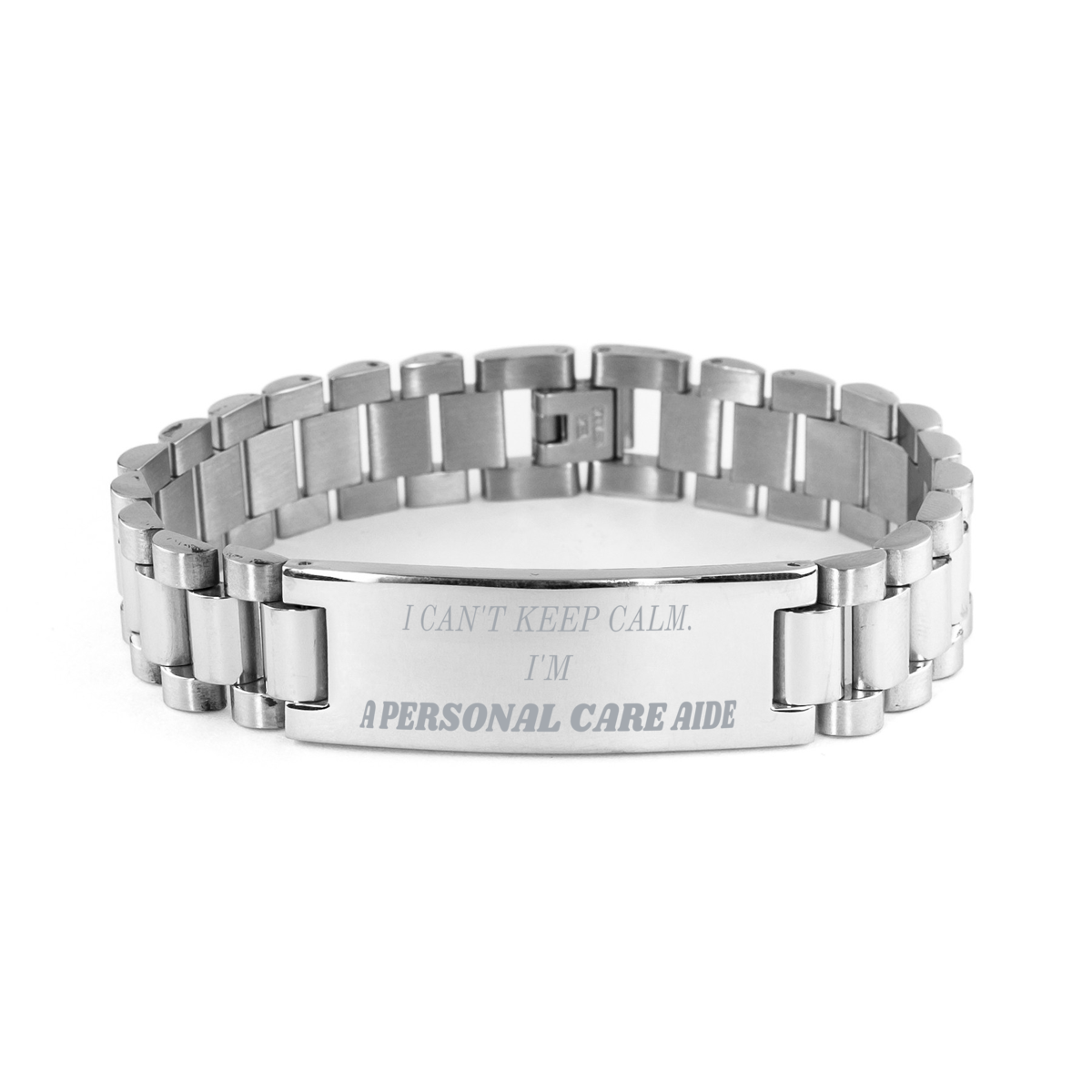 personal care aide engraved stainless steel bracelet perfect gift for holidays and graduation i cant keep calm
