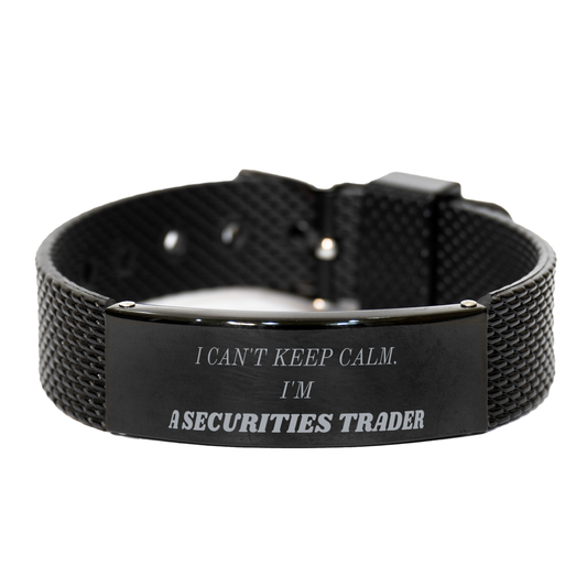 securities trader black shark mesh bracelet im always prepared for success and security in my career graduation and birthdays