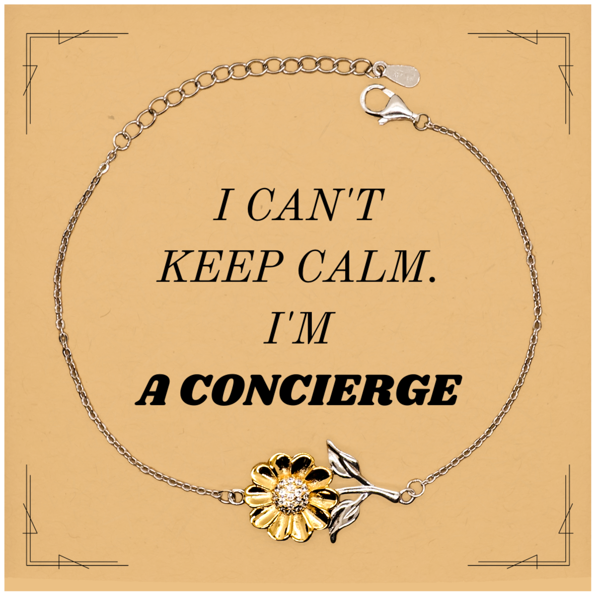 concierge sunflower bracelet stay calm and confident in your niche the perfect gift for christmas graduation and any special occasion