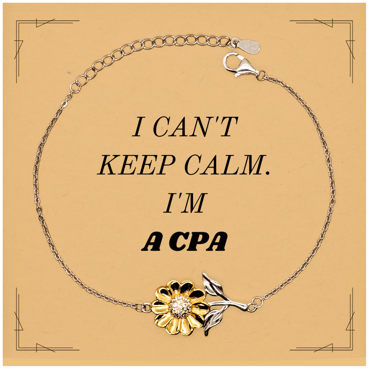 Unique Engraved Sunflower Bracelet for CPA Professionals - Confidence and Inspiration for Graduation and Holidays