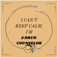 drug counselor sunflower bracelet i cant keep calm engraved inspirational gift for christmas graduation and birthday celebrations