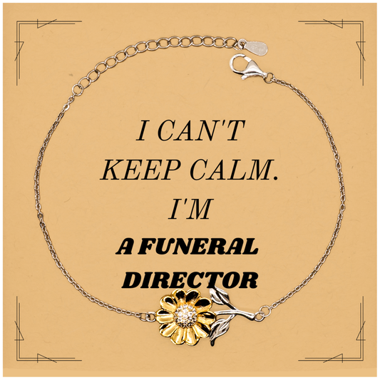 engraved sunflower bracelet for funeral director i cant keep calm gift for confidence and hope in memorial events