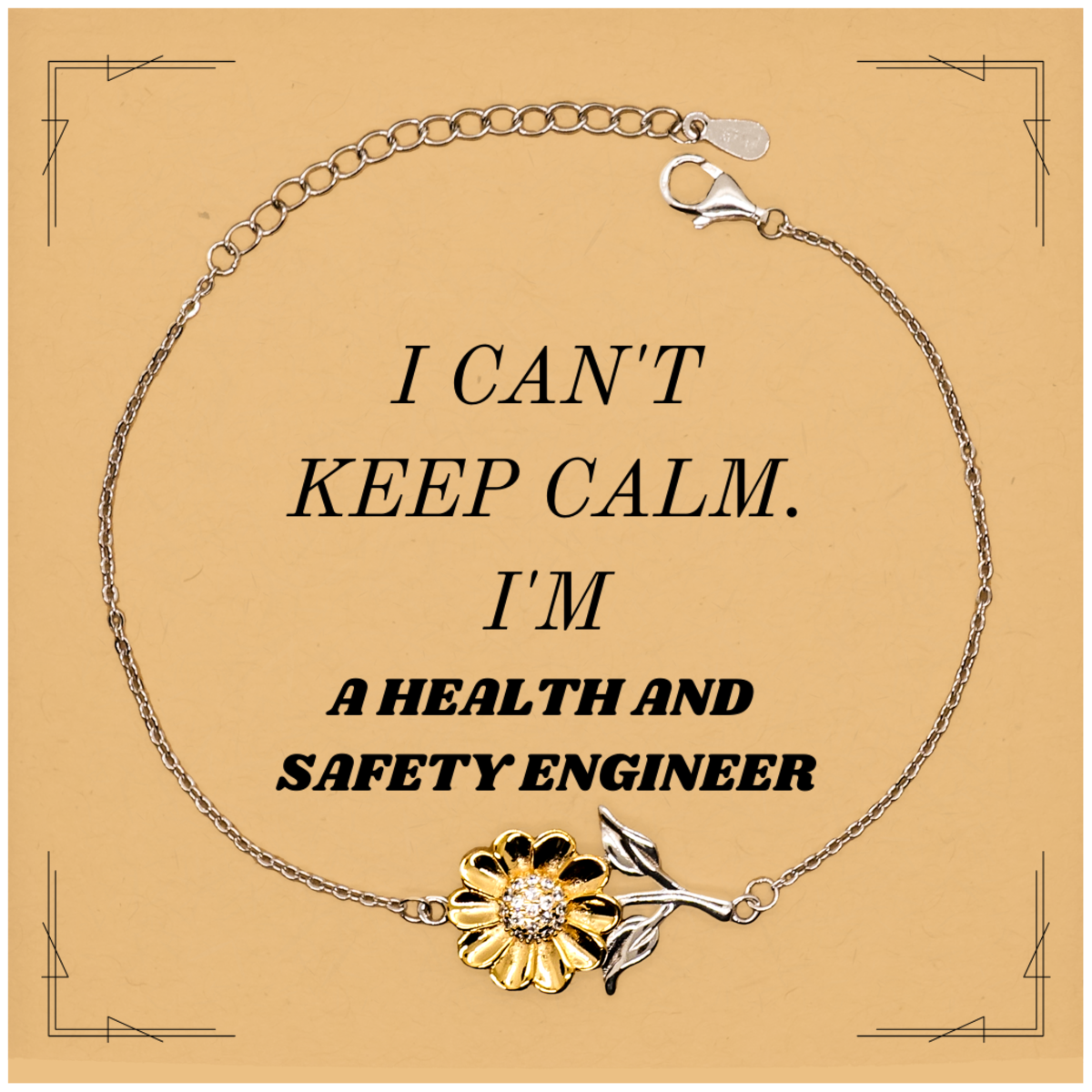 unique sunflower bracelet for health and safety engineers i cant keep calm im ensuring safety and health with confidence and hope for graduation birthday or holidays