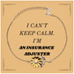 insurance adjuster sunflower bracelet i cant keep calm inspirational gift for graduation birthday and holidays