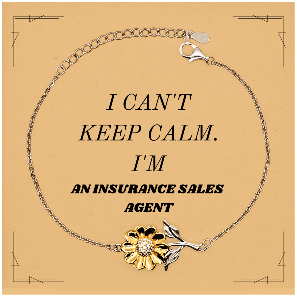 unique sunflower bracelet for insurance sales agent i cant keep calm im an insurance sales agent inspirational gift for birthday christmas graduation and more