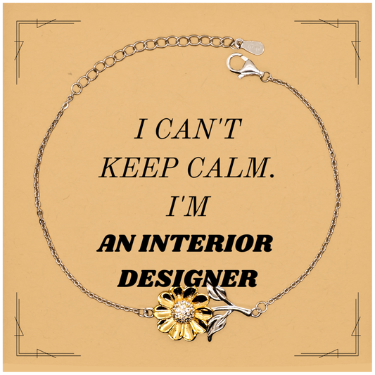 interior designer sunflower bracelet stay inspired and confident in your unique design niche perfect gift for birthdays and holidays