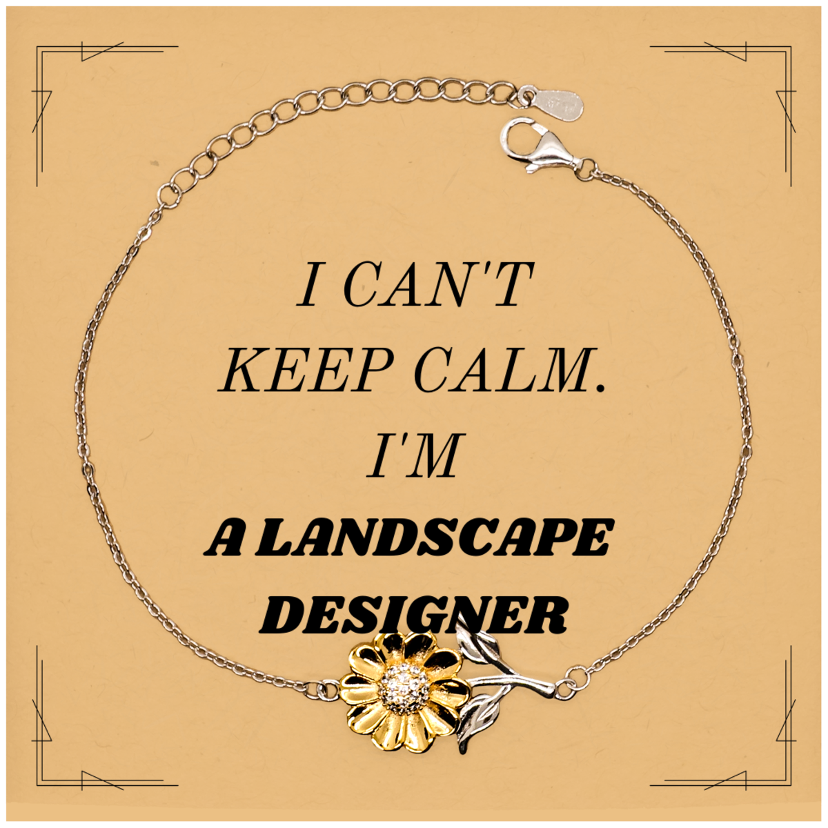 unique landscape designer sunflower bracelet i cant keep calm perfect gift for birthday christmas graduation and more