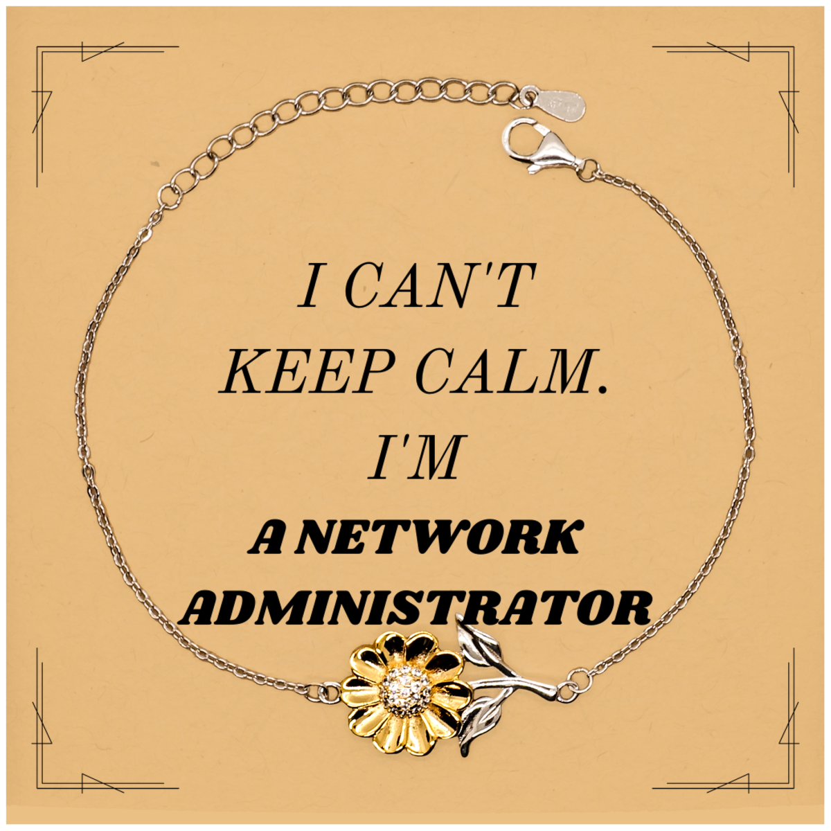 Pulsera de girasol de administrador de red grabada, regalo de confianza para graduación y cumpleaños