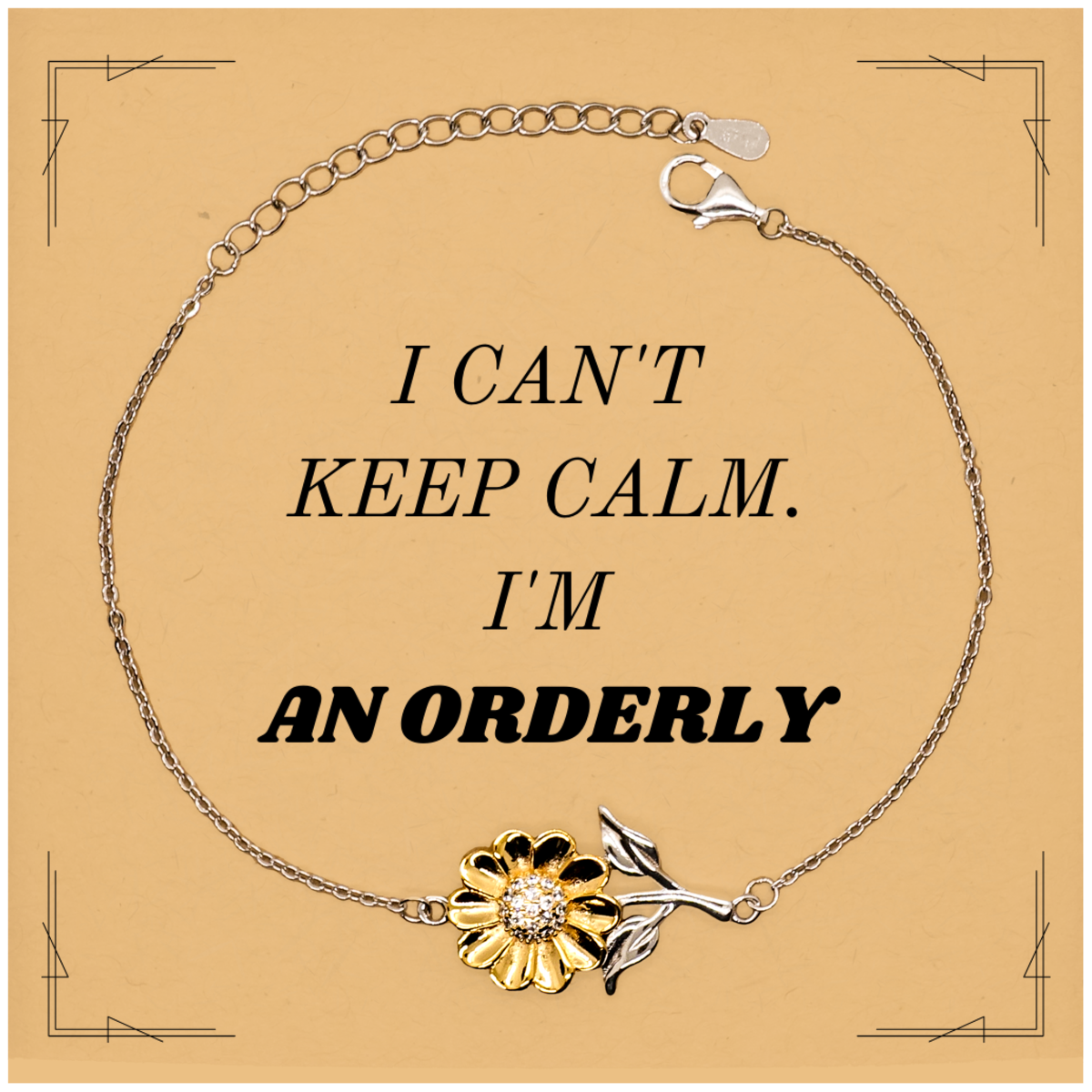 Orderly Sunflower Bracelet - Inspirational and Unique Gift for Christmas, Birthday, and Graduation, I cant keep calm
