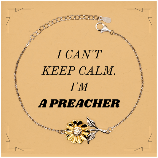 Pulsera de girasol predicador: regalo grabado único para la confianza y la inspiración, perfecto para cumpleaños, Navidad y graduación