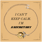 Unique Sunflower Bracelet for Secretary, I Cant Keep Calm, Confidence Engraved, Perfect Gift for Birthday, Christmas, Graduation, Veterans Day