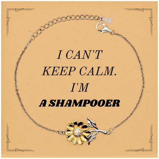 Sunflower Bracelet Shampooer - I Cant Keep Calm, Confidence, Perfect Gift for Holidays