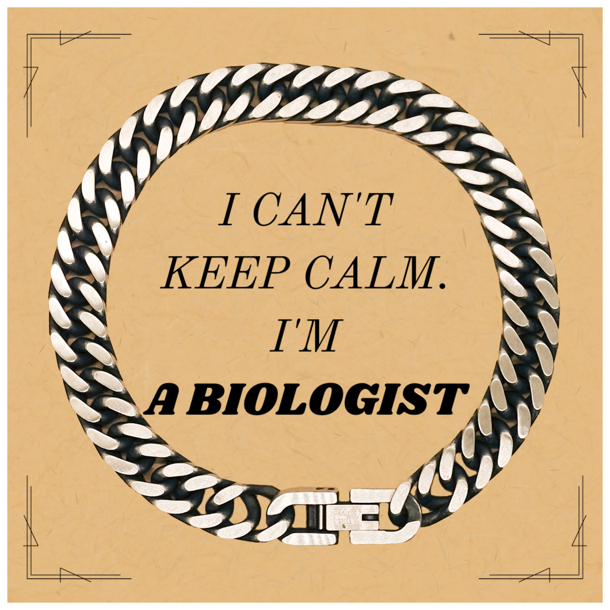 Biologist Engraved Cuban Link Chain Bracelet - Perfect Gift for Biologists, Graduation, Birthday, and Christmas
