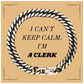 Cuban Link Chain Bracelet for Clerks - I Cant Keep Calm, Im a Clerk - Inspirational Jewelry for Work and Office Attire Suitable for Birthdays, Holidays, and Graduation