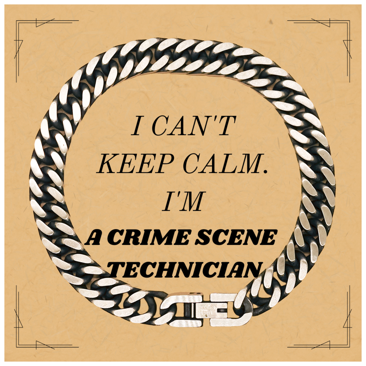 Pulsera de cadena de eslabones cubanos con grabado exclusivo de técnico en escena del crimen, regalo para graduación y cumpleaños, esperanza y confianza