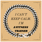 Fitness Trainer Engraved Cuban Link Chain Bracelet - Stay Motivated and Confident in Your Workouts - Perfect Gift for Gym Lovers, Birthday, and Graduation - Fitness Trainer Bracelet for Men and Women