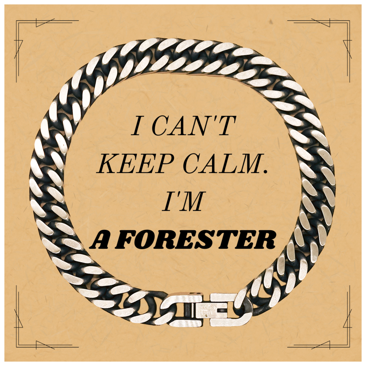 Forester Engraved Cuban Link Chain Bracelet - Perfect Gift for the Nature Lover on Birthdays, Holidays, and Graduation