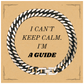 Guide Cuban Link Chain Bracelet - Inspirational Gift for Him on Birthday, Christmas, Graduation - I Cant Keep Calm, Im Guide - Confidence and Style for Veterans Day and Easter