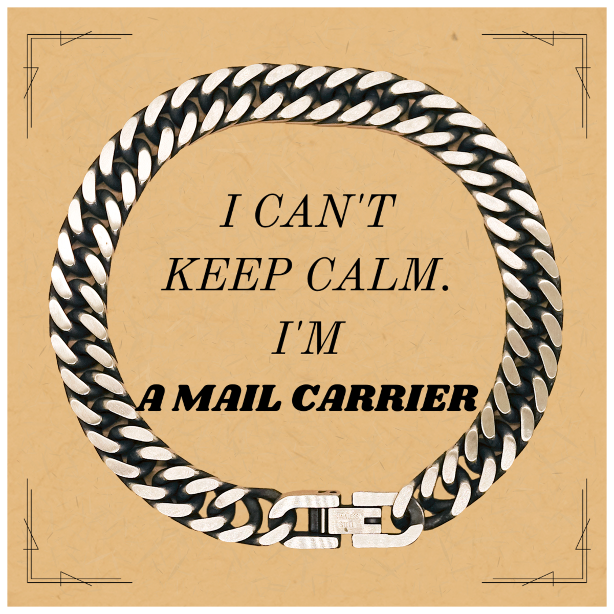 Unique Cuban Link Chain Bracelet for Mail Carrier - I Cant Keep Calm, Its a Mail Carrier Thing - Perfect Gift for Birthday, Christmas, Graduation or Veterans Day - Confidence-Boosting Bracelet for Mail Carrier Appreciation - Must-Have Cuban Link Chain f