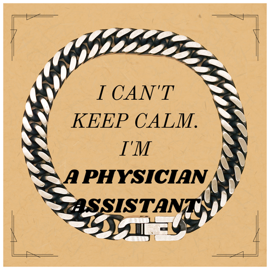 Physician Assistant Engraved Cuban Link Chain Bracelet - Perfect Gift for Graduation and Holidays