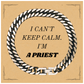 Unique Engraved Cuban Link Chain Bracelet for Priest, Perfect Gift for Christmas, Graduation, and Veterans Day, I Cant Keep Calm Im a Priest